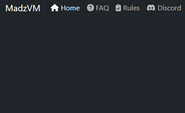 A screenshot of the madzvm webapp